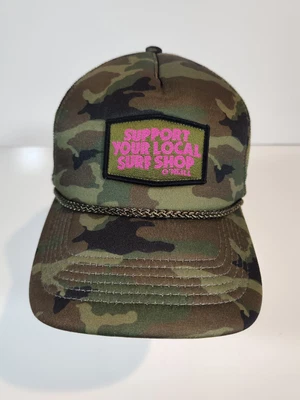 $15.90 • Buy O'neill Surf Shop Camo Trucker Snapback Hat Cap Support Your Local Surf Shop 
