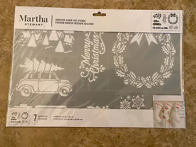 Martha Stewart Crafts Laser -Cut Adhesive Stencil 1 Sheet  5967 Christmas Noel • $19.99