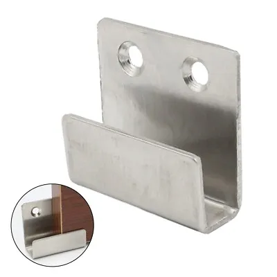 Heavy Duty Silver Stainless Steel U Shape Corner Brackets Hanging Hook • £5.60