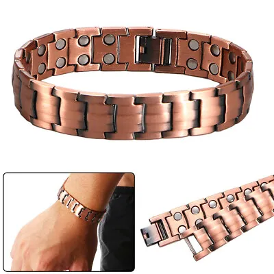 New Copper Bracelet Magnetic Therapy Arthritis Pain Relief Pure Copper Bangle • $9.99