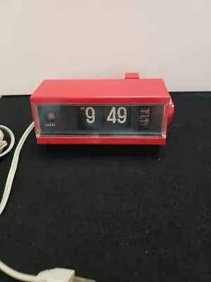 Vintage Copal Flip Clock Red Model-227 Made In Japan  • $130