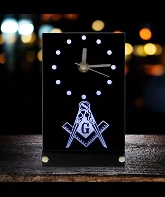 Light Up Masonic Clock (White) • $27