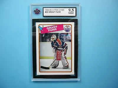 1988/89 O-pee-chee Nhl Hockey Card #59 Grant Fuhr Ksa 9.5 Ngm Sharp+ Opc • $58.99