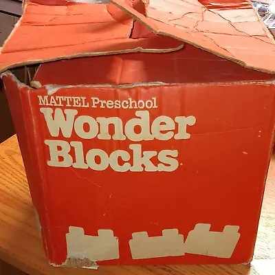 Vintage Mattel 1982 Preschool Wonder Blocks (89) Original Box Child Toy • $80