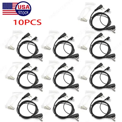 10PCS Walkie Talkie Headset Mic PTT Earpiece For BAOFENG/BAOJIE/WEIERWEI Radio • $26.59