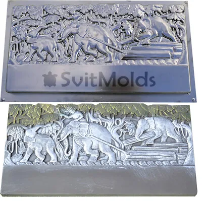 Concrete Mold Elephant Edge Stone Border Concrete Cement Frence ABC Plastic BR13 • $44.90