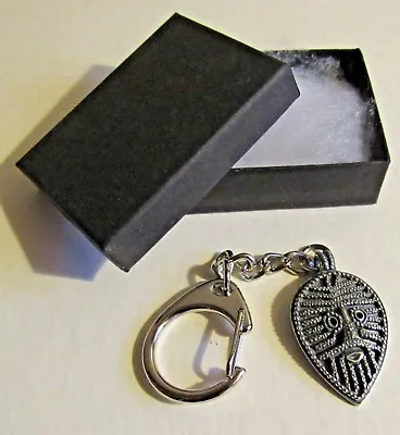 F) Key-ring Pewter Viking Face Kite Shield Means Of Defence Protection War Ship • £5.99
