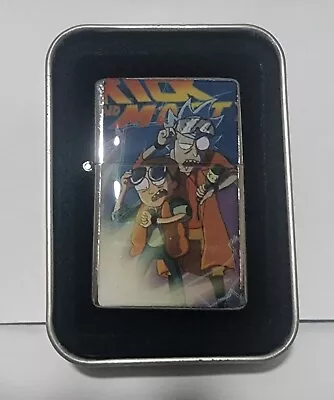 Oil Lighter   Rick And Morty  Flip Top Windproof Fluid Refillable (Not Zippo) • $14.99