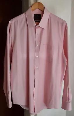 M&S Collection - GENTS PINK REGULAR FIT SHIRT Size 17.5 • £10