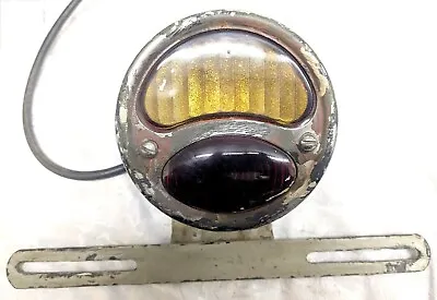 Vintage 4  Dietz Protector 100 Taillight Assembly Ford Model A T Amber Red Lens • $59