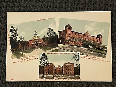 MERIDIAN WOMENS & MENS COLLEGE & CONSERVATORY OF MUSIC MISSISSIPPI MS Postcard • $9.99