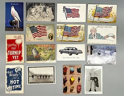 ThriftCHI ~ 15 Vtg Postcards American Flags Mt Rushmore Chevy Nova Post Cards • $19.99