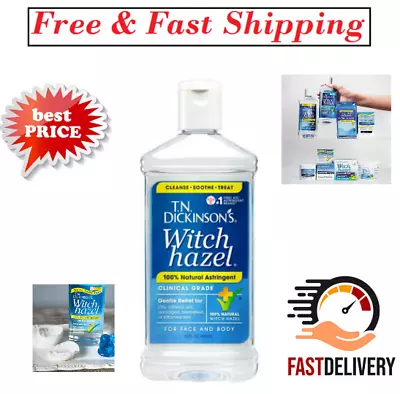 T.N. Dickinson's Witch Hazel 100% Natural  For Face And Body16 Fl Oz & 2 & 3 Pk • $7.18