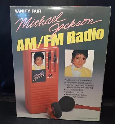 1984 Michael Jackson Vanity Fair  AM/FM Radio Headphones MJJ Productions Unused! • $88