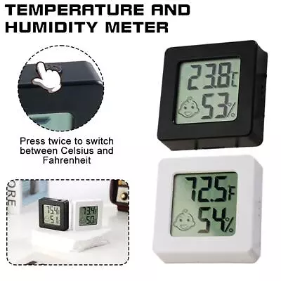 $4.34 • Buy Digital Thermometer Room Humidity Meter Gauge Temperature Indoor LCD Hygrometer: