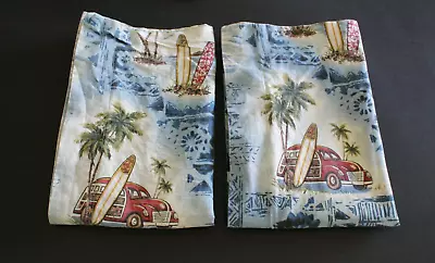 Dean Miller Surf Bedding Set Of Two Standard Pillow Shams Beach Sand Cars Boards • $22.99