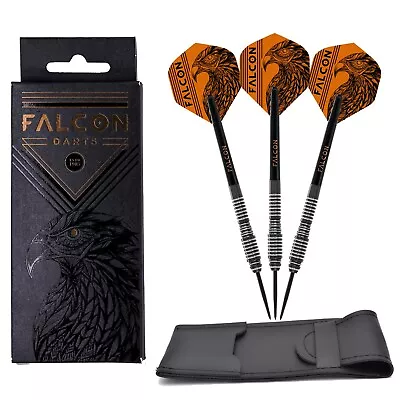 FALCON™ Darts 26g Black Talon Tungsten Darts Barrels Flights Shafts+ Wallet • £21.99