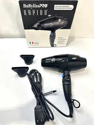 BaBylissPRO RAPIDO Hair Dryer 2000 Watts BRAP1 • $59.99