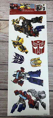 Transformers Wall Stickers ~ 7 Wall Decals Hasbro USA Removable NEW • $6.58