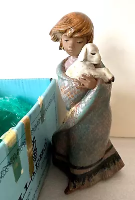 Lladro Girl My Lost Lamb #2164 Gres Matte Finish Figurine • $124.99