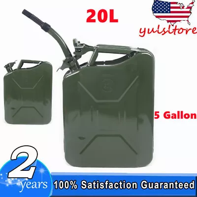 Jerry Can 5 Gallon 20L Can Metal Tank Emergency Backup Off-road W/Spout • $39.90