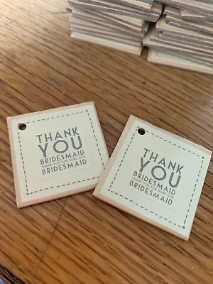 28 East Of India Thank You Bridesmaids Gift Tags Craft Gift Paper String • £24