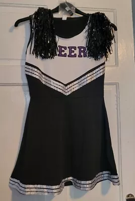 Zombie Cheerleader Costume New With Blood &pom Poms Medium • £8.99