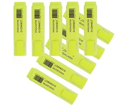 Q-Connect Yellow Highlighter Pen (Pack Of 10) • £5.02