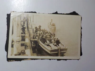 $0.01 • Buy WWII Photo Postcard Marines Leaving U.S.S. Oklahoma Sunk Pearl Harbor USMC WW2