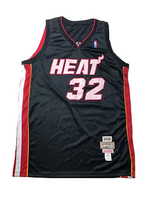 Mitchell & Ness Shaquille O’Neal #32 Miami Heat 2004 Black Jersey SZ 56 • $60