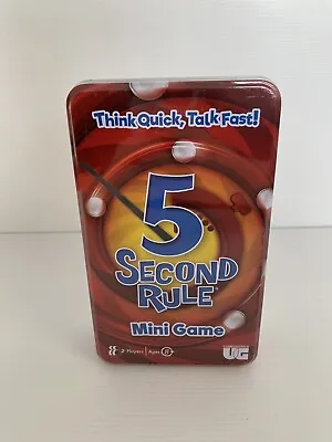 5 Second Rule Mini Game University Games Brand New Sealed 8+ Tin In The Hot Seat • $14.50