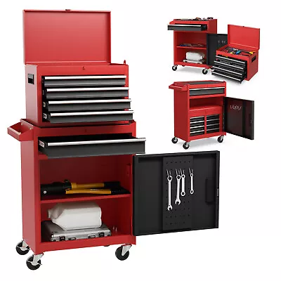 Ironmax 2 In 1 Rolling Tool Box Organizer Tool Chest W/ 5 Sliding Drawer Durable • $159.99