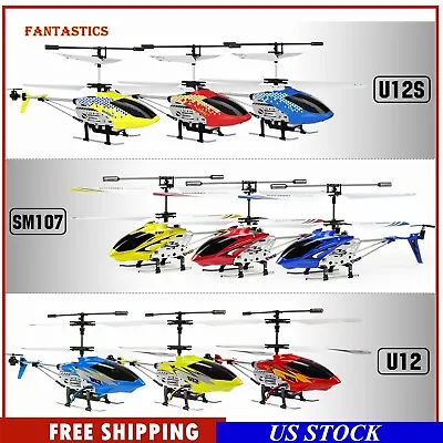 S107/U12S Mini RC Helicopter Remote Control Helicopter Phantom 3.5CH Toy Gift US • $29.42