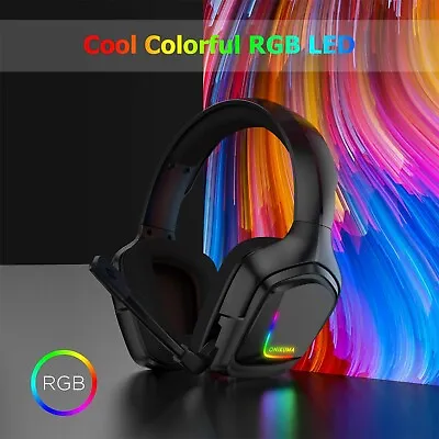 Gaming Headset Headphones With Microphone LED For PC Laptop PS4 PS5 Xbox One AU • $38.24