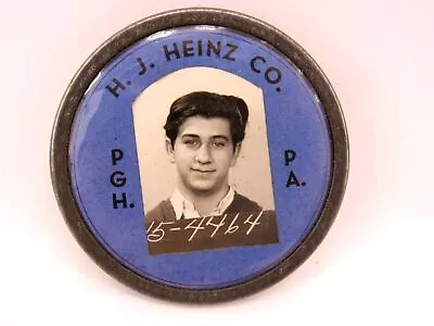 Vintage H. J. Heinz Co. Pittsburgh Photograph Employee Badge • $19.50