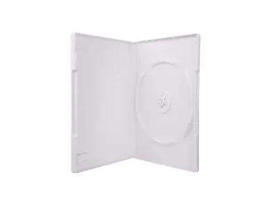 DVD Replacement Cases Single Disc White | Standard 14mm Outer Plastic | Durable • $12.95