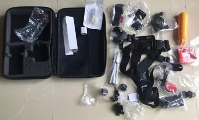 GoPro Accessories Kit With Carry Case  Lots Of Them Mounting Harness Tripod  • $65