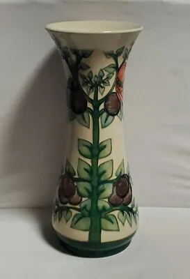 Moorcroft Pottery PLUM Vase Made In England 12.2  • $450