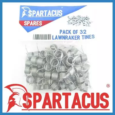 Spartacus 32 X Lawn Raker Tines Tynes To Replace Qualcast F016T47920 Scarifier • £22.99