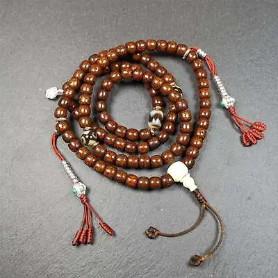 Gandhanra Antique 108 Lotus Seed Bead MalaPrayer Beads Necklace For Meditation • $299.99