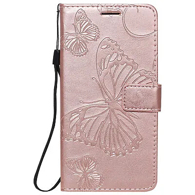 $12.41 • Buy For Samsung S23 S21 Ultra S20 Note20 S10 S9S8 Butterfly Leather Wallet Flip Case