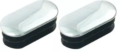 Pair Oval Rail End Cover Caps End Support Push Fit Insert Of Hafele • £2.95