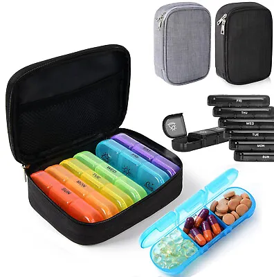 7 Day Pill Box Weekly Dispenser Container Tablet Daily Case Medicine Organizer • $15.99