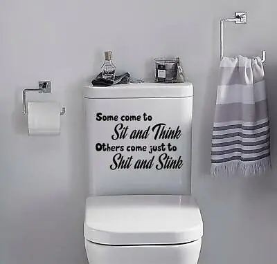 £2.75 • Buy Toilet Funny Sticker SOME COME TO Vinyl Decal Bathroom Wall Door Seat Home Decor