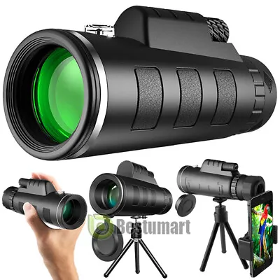 40X60 High Power Prism Monocular Clip&Tripod Star Scope BK4 Prism Night Version • $17.99