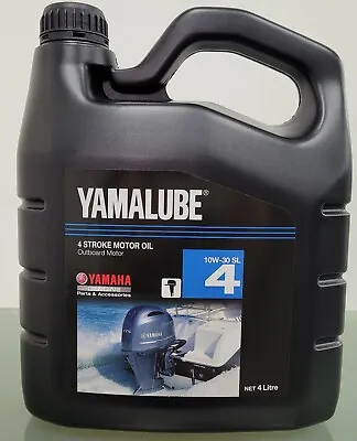 $59.99 • Buy Yamaha Yamalube 4C 10W30 FC-W 4 Stroke Outboard Motor Marine Oil 4 Litre