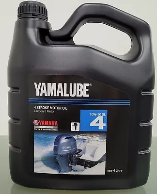 Yamaha Yamalube 4C 10W30 FC-W 4 Stroke Outboard Motor Marine Oil 4 Litre • $62.99