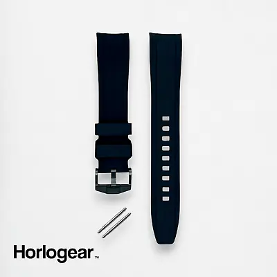 BLACK Rubber Watch Strap Band For Omega Swatch Speedmaster MoonSwatch Moonwatch • $28