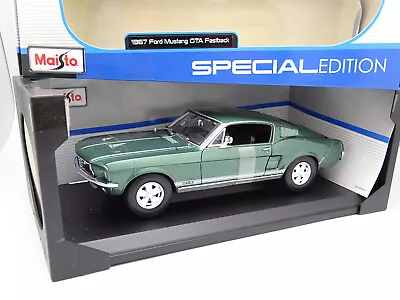 Maisto 1/18 - Ford MUSTANG Gta Fastback 1967 Green • £87.83