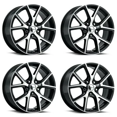 Set 4 20  Voxx Lumi Gloss Black Machined Face Wheels 20x9 5x115 20mm Rims • $1272